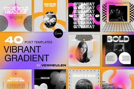 Instagram Social Media CANVA Vibrant, a Social Media Template by Vermeulen Design Studio