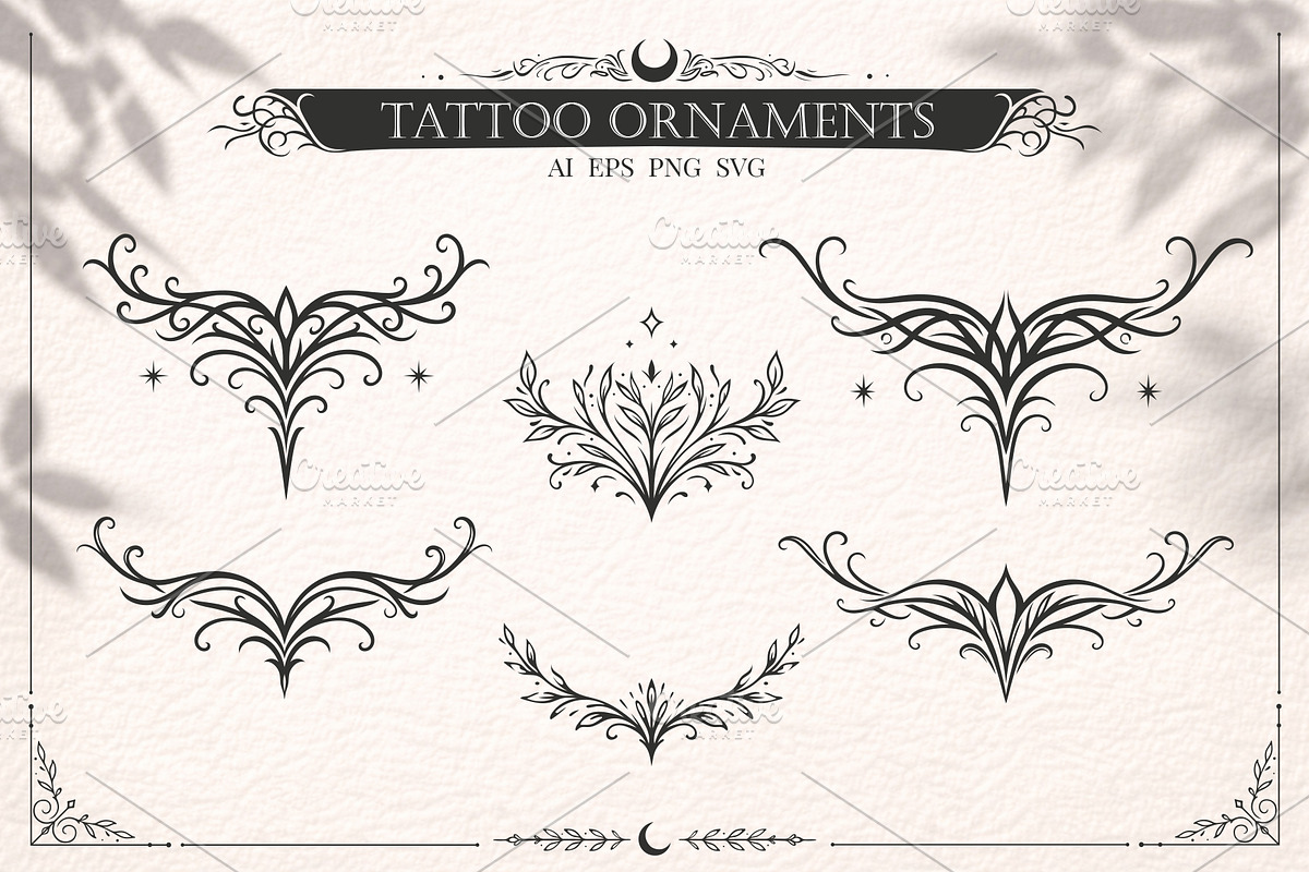 Heartful Animals - Tattoo Vector Set, an Object Illustration by Christine Krahl (Photo 7 of 16)