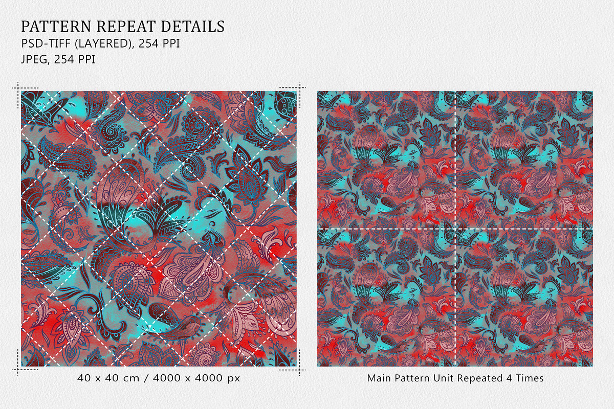 Boho Floral & Ethnic Pattern Bundle, a Pattern Graphic by Gullenda (Photo 2 of 6)