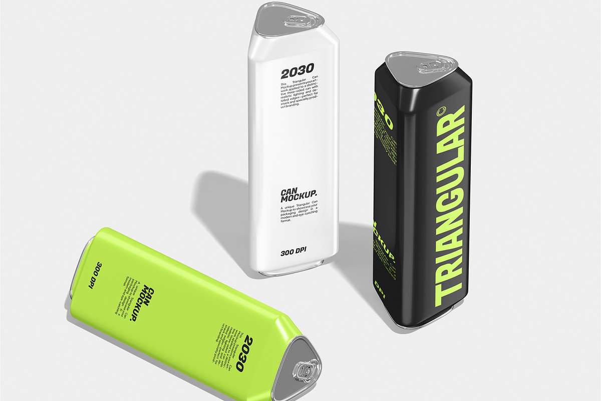 Triangular Can Mockup, a Product Mockup by Unerispace (Photo 5 of 5)