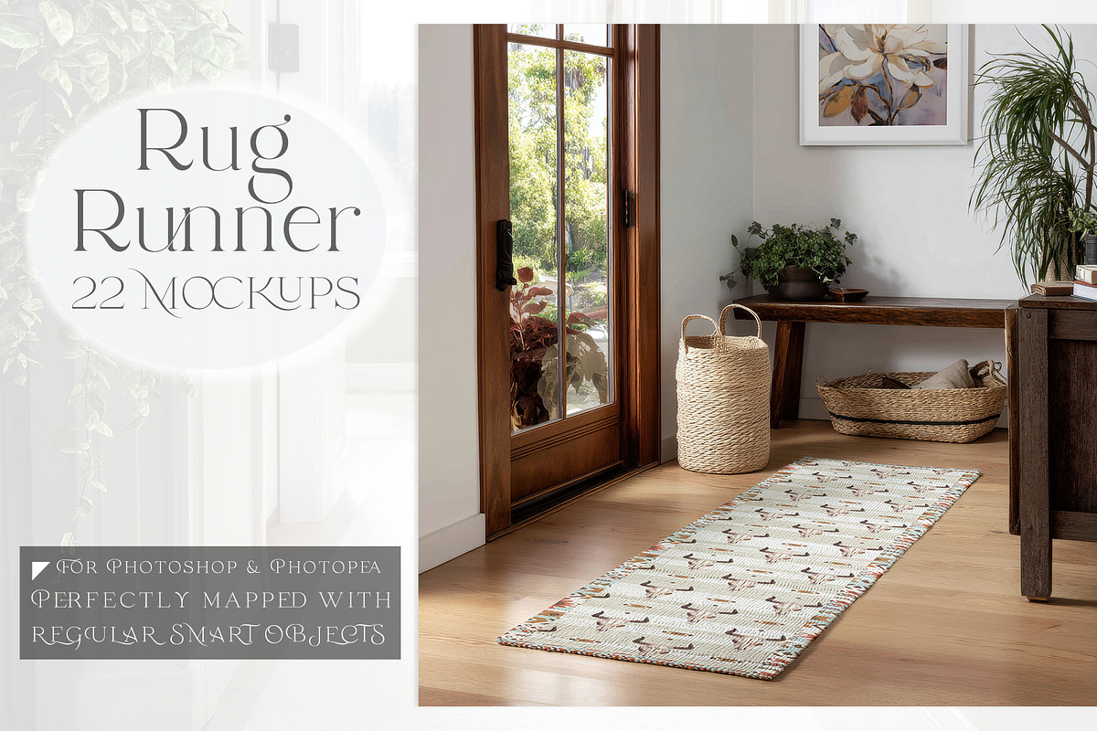Rug Runner Mockups 22 Files, a Product Mockup by mock-ups (Photo 1 of 59)