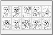 Koala Sports Coloring Pages, a Sport Illustration by Lamia Emad (Thumbnail 2 of 5)