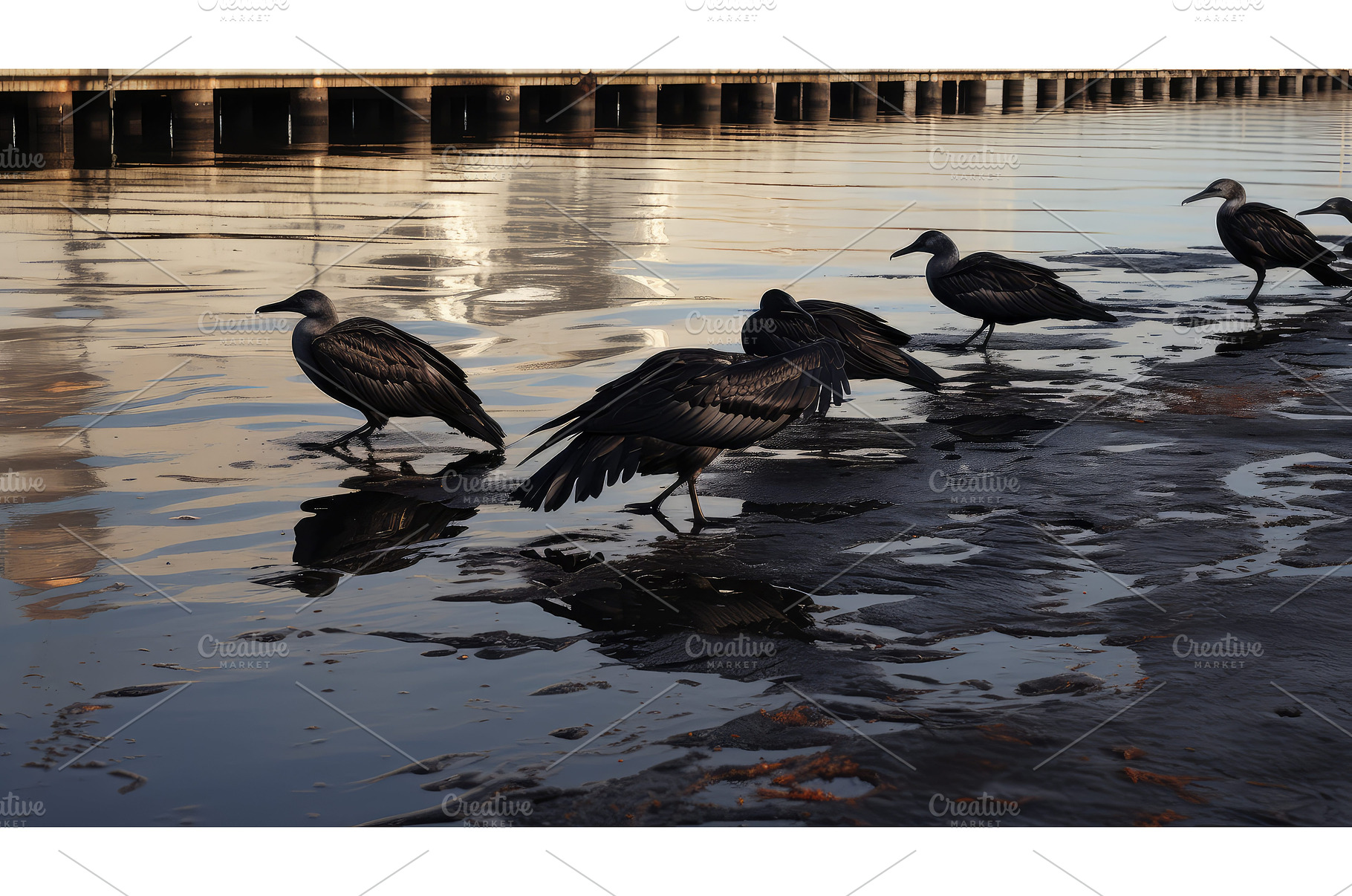 ccrete oil spill on concrete ai, a Background Photo by pikepicture
