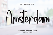 Amsterdam | Script Font, a Script Font by Scratchones (Thumbnail 1 of 8)