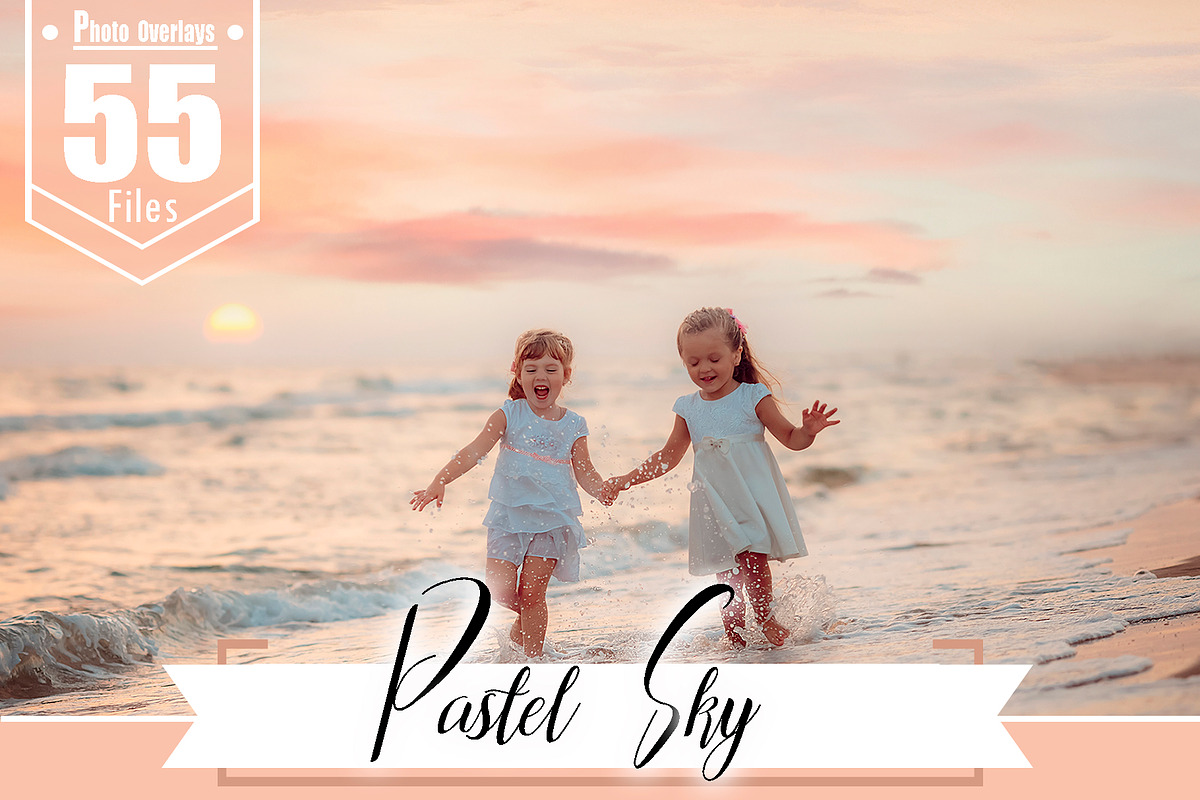 55 Pretty Pastel Sky Overlays, a Layer Style Add-On by OverlayBox (Photo 1 of 5)