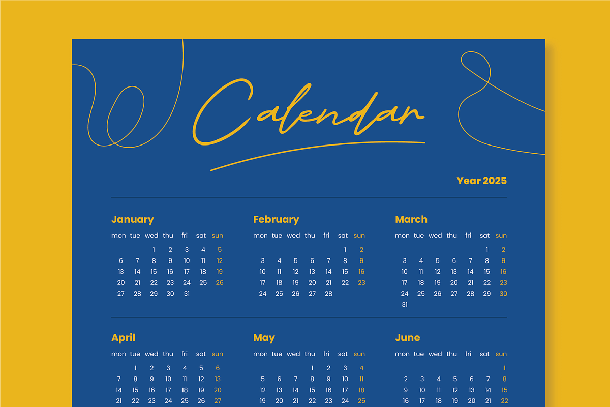 Calendar 2025, a Print Template by nyilstudio (Photo 2 of 3)