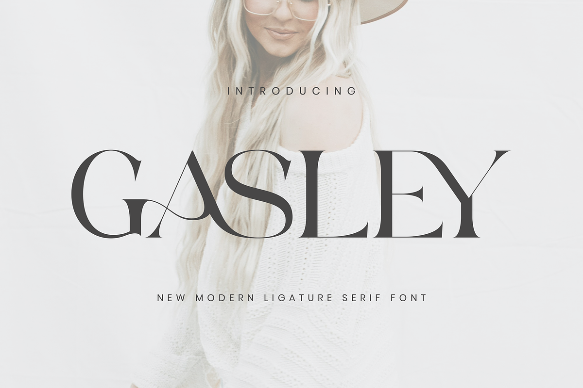 Gasley - Modern Serif Font, a Serif Font by Aqeel_Art (Photo 1 of 12)