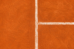 Tennis court surface with lines, a Photo by Beautiful things
