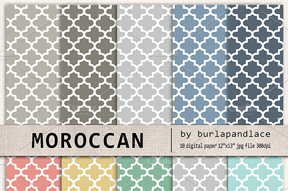 Quatrefoil Moroccan pattern preview 2
