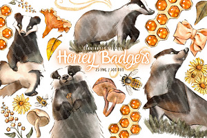 Badger Clipart PNG - Magic Forest