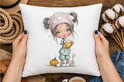 Autumn Whimsical Nurse Clipart, a Seasonal Illustration by OK Design (Thumbnail 4 of 6)
