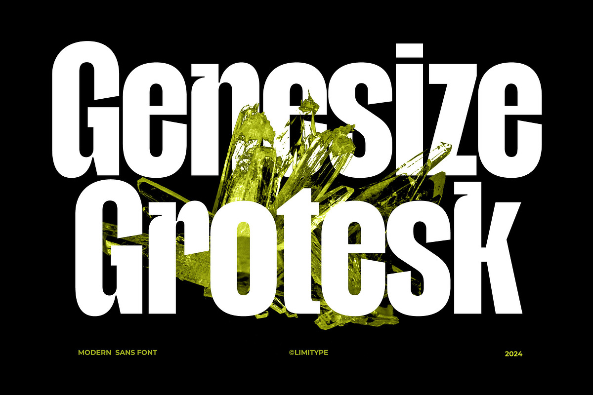 Genesize Grotesk - Condensed Font, a Sans Serif Font by limitype (Photo 1 of 9)