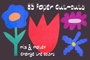 Paper Cut Out Shapes and Words