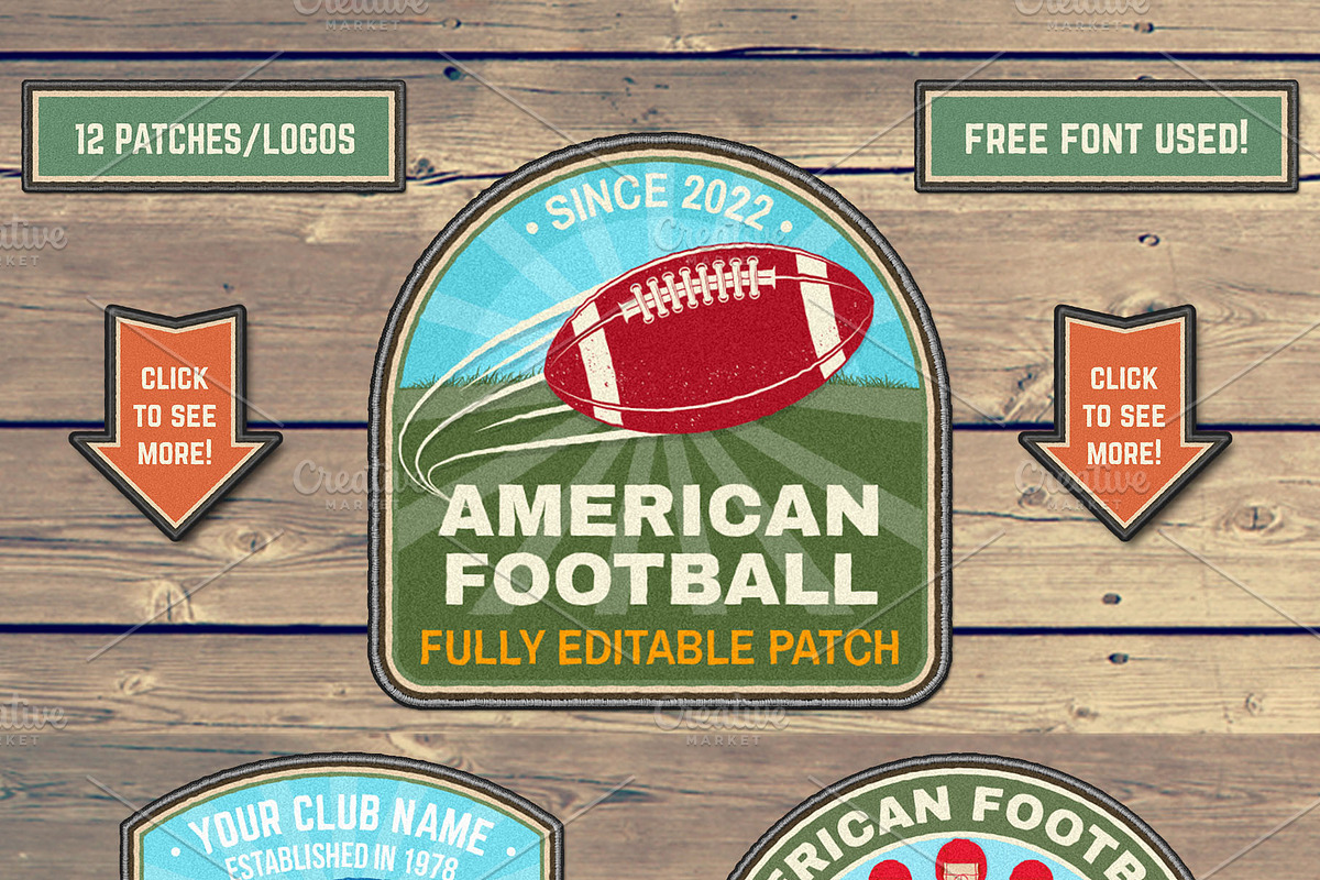 American Football Patches, a Graphic by sivVector (Photo 2 of 2)
