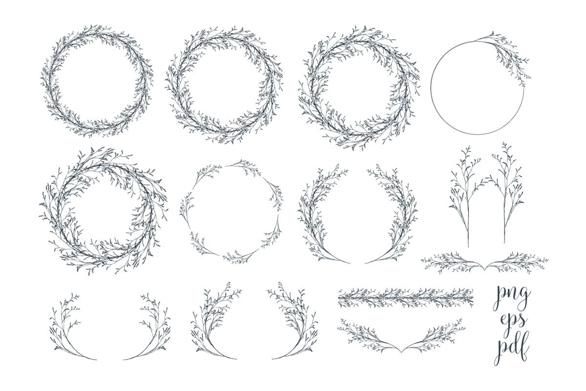 Minimalist wreaths and dividers, an Object Graphic by Floralis (Photo 1 of 2)