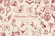 Valentines vintage Love Doodles, an Object Graphic by digital.incubator.yum (Thumbnail 2 of 3)