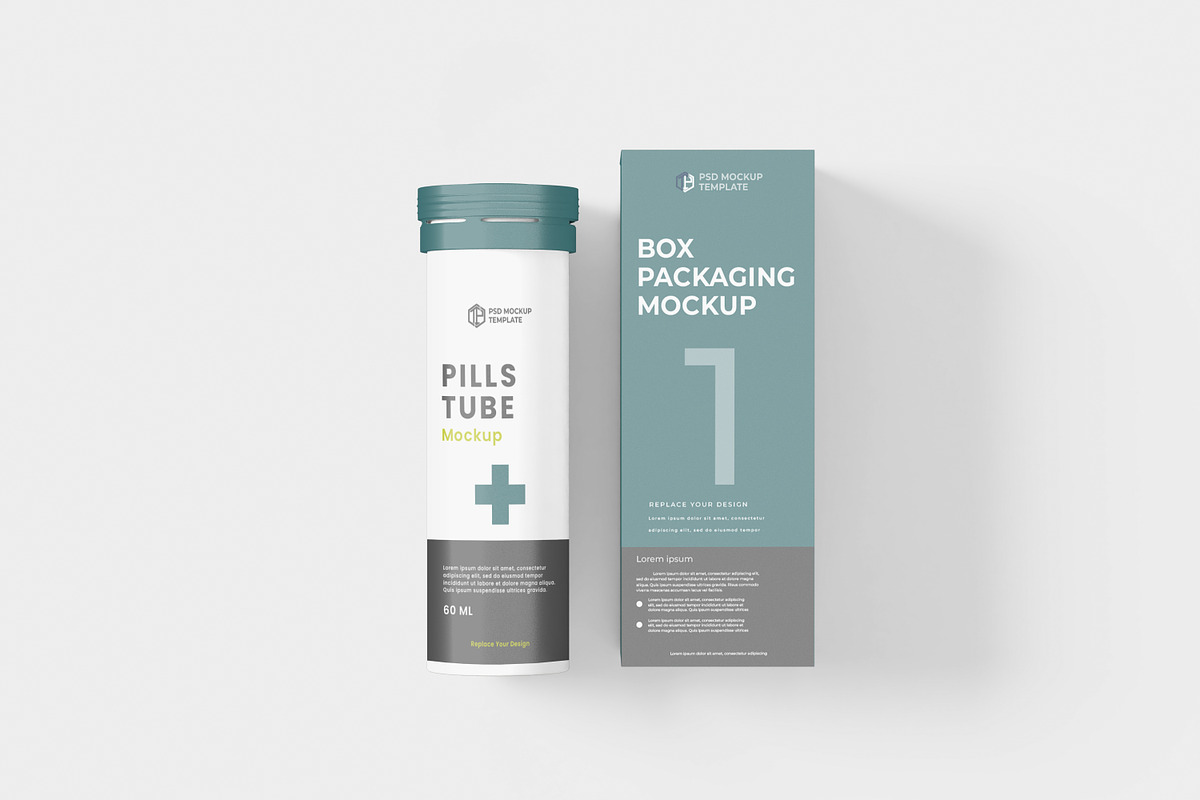 Tablets Tube Mockup, a Packaging Mockup by tiyasprabawa (Photo 5 of 10)