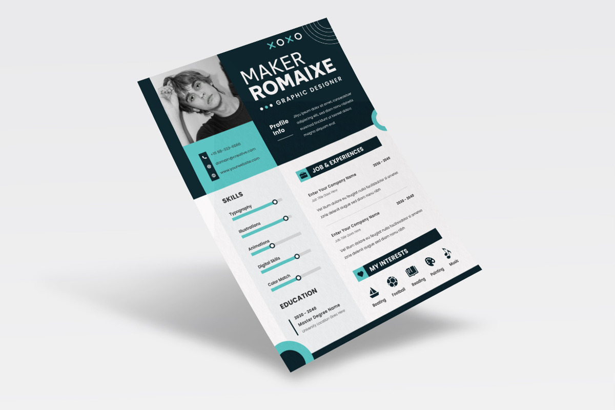 Simple Resume CV, a Resume Template by dokudokunomi (Photo 3 of 4)