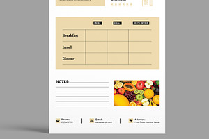 Healthy Meal Planner Layout