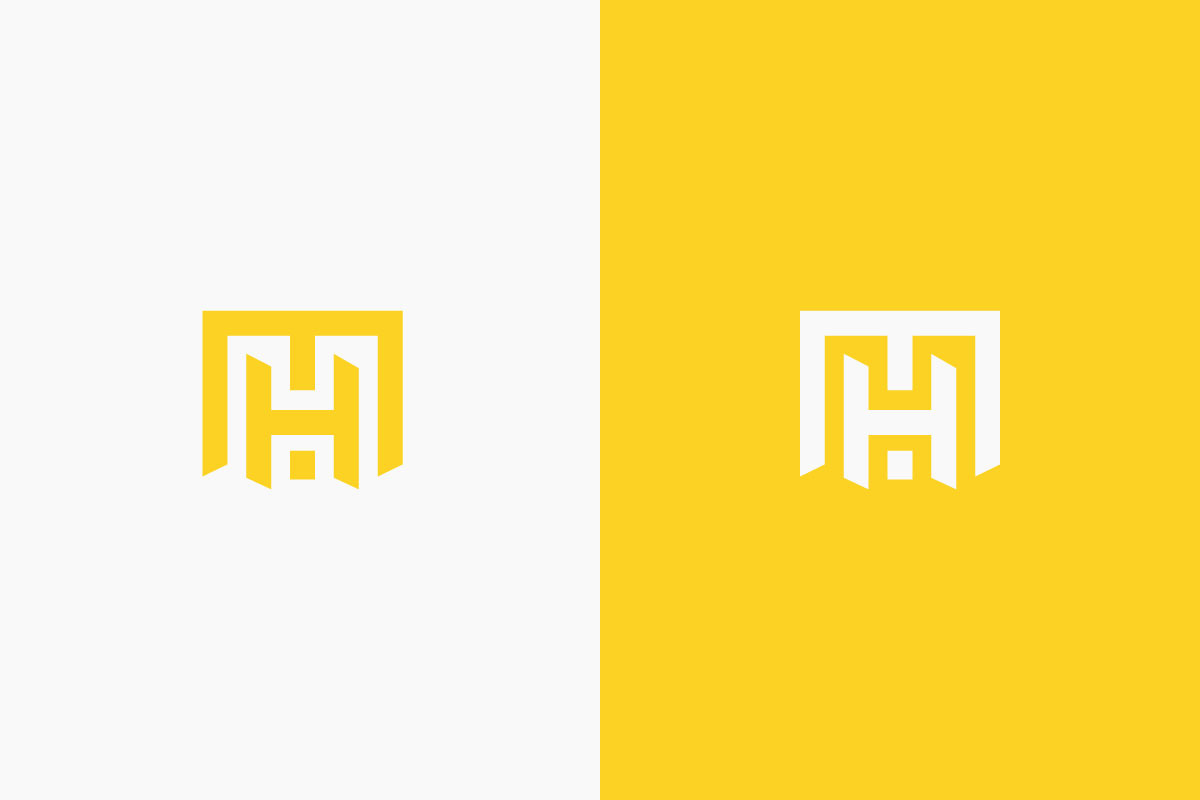Minimalist MH Letter Mark Logo Design preview 6