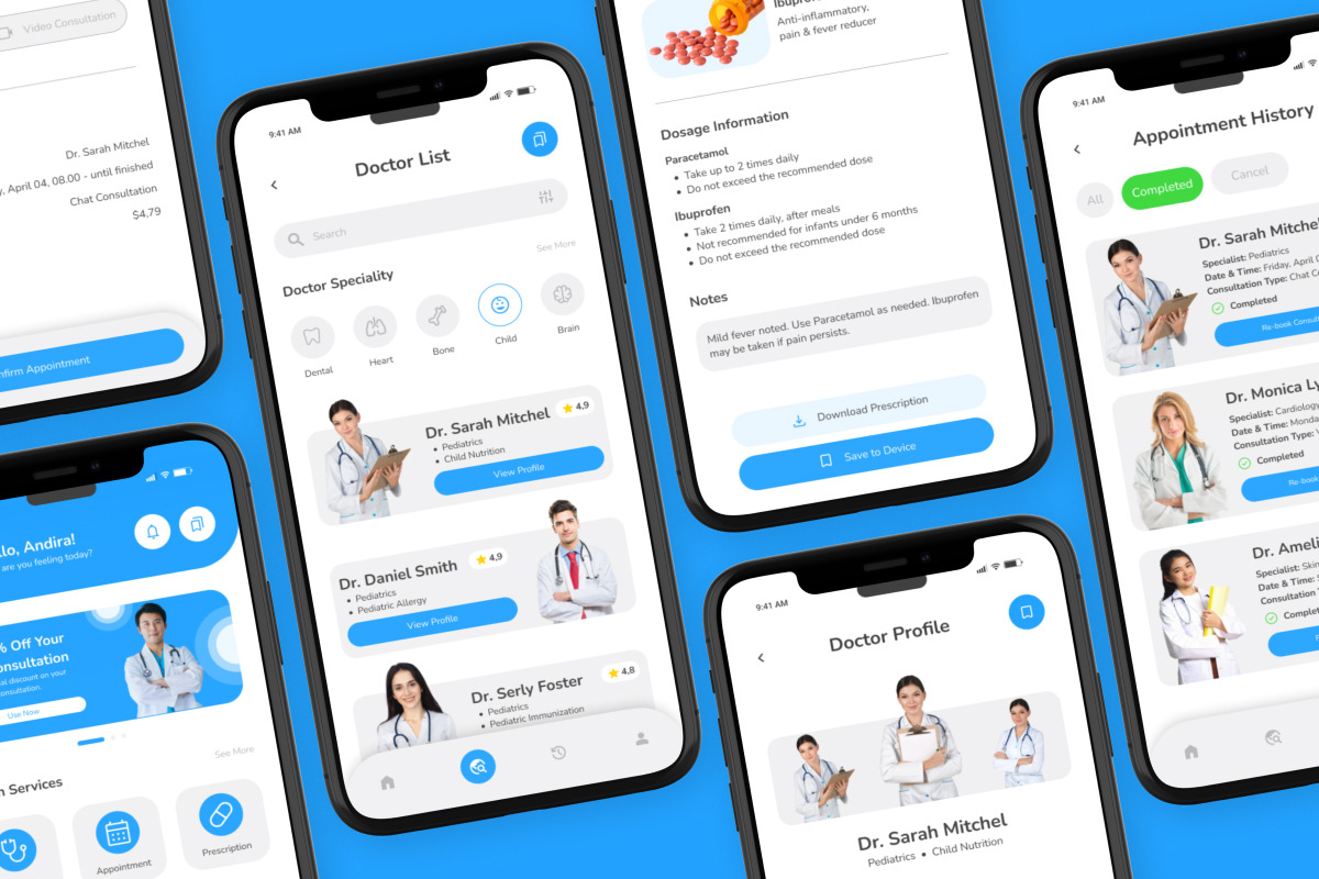 Mediva - Online Doctor App UI, an App Template by trabaskriya (Photo 4 of 5)