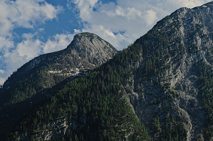 Beautiful Alpine mountain landscape. Alps of Hallstatt, Austria., a Background Photo by AS photostudio