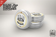 Round Screw Cap Tin Container Mockup, a Cups & Container Mockup by INCDesign (Thumbnail 1 of 5)