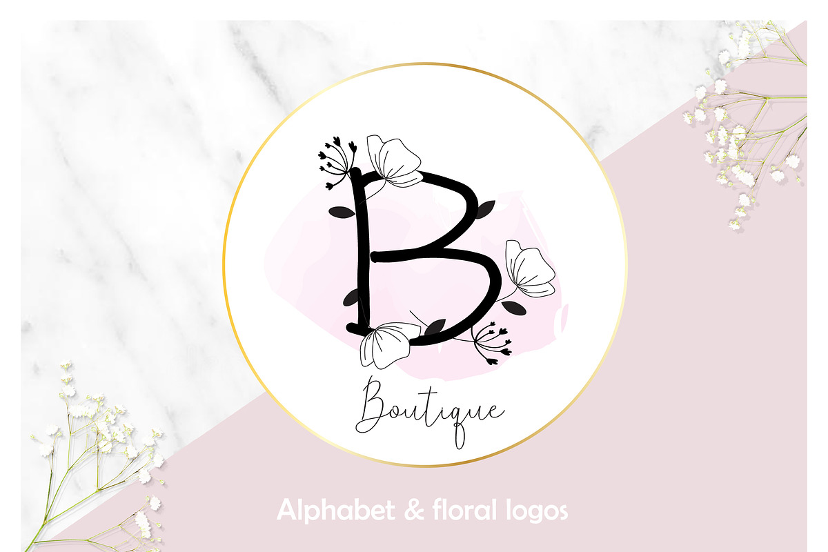 Floral Alphabet & Logos, a Branding & Logo Template by garu1987 (Photo 1 of 3)