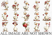 Whimsical Goose Strawberry Clipart, a Seasonal Illustration by Canvas Craft (Thumbnail 4 of 7)
