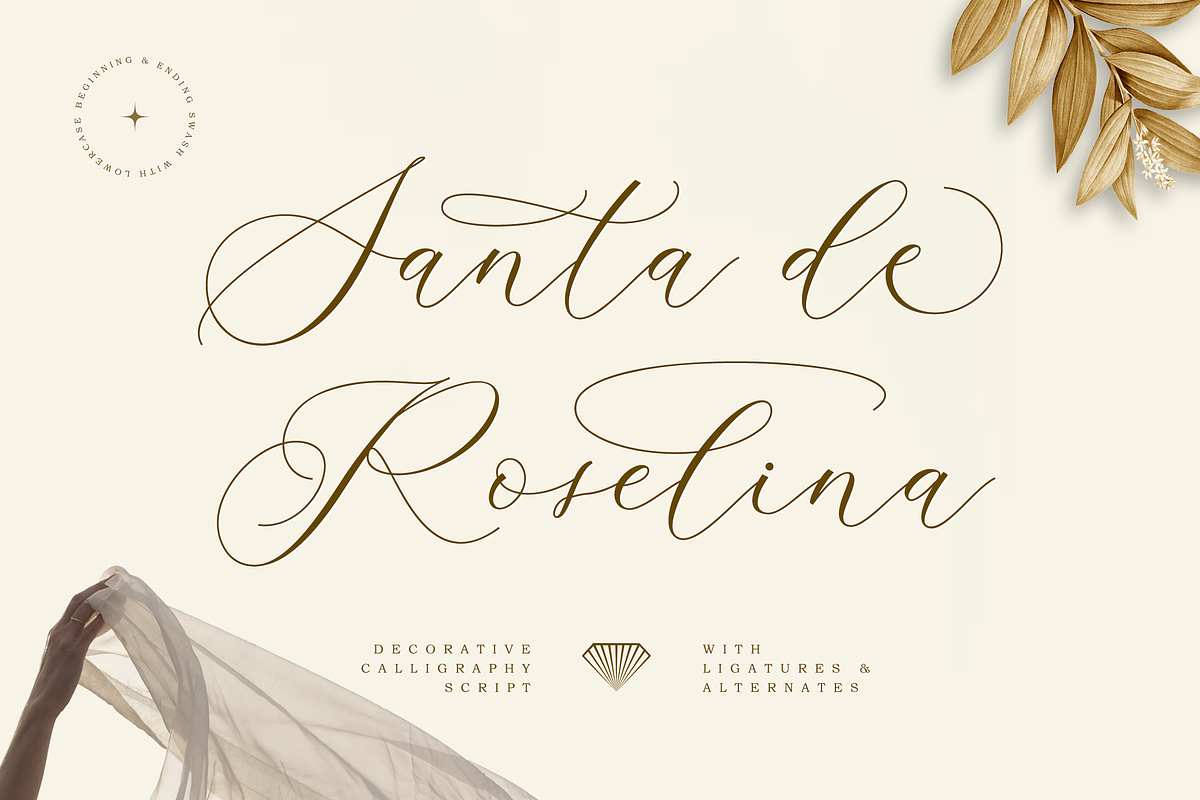 Lembang – Decorative Calligraphy, a Script Font by Namara Creative Studio (Photo 2 of 12)