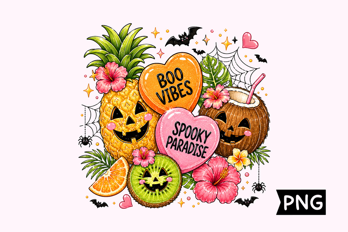 Tropical Halloween Fruit PNG, a Seasonal Illustration by Creative Art (Photo 1 of 3)