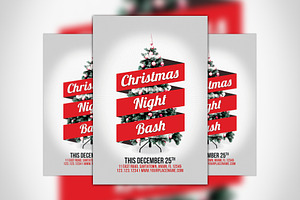 Minimal Christmas Night Bash Flyer