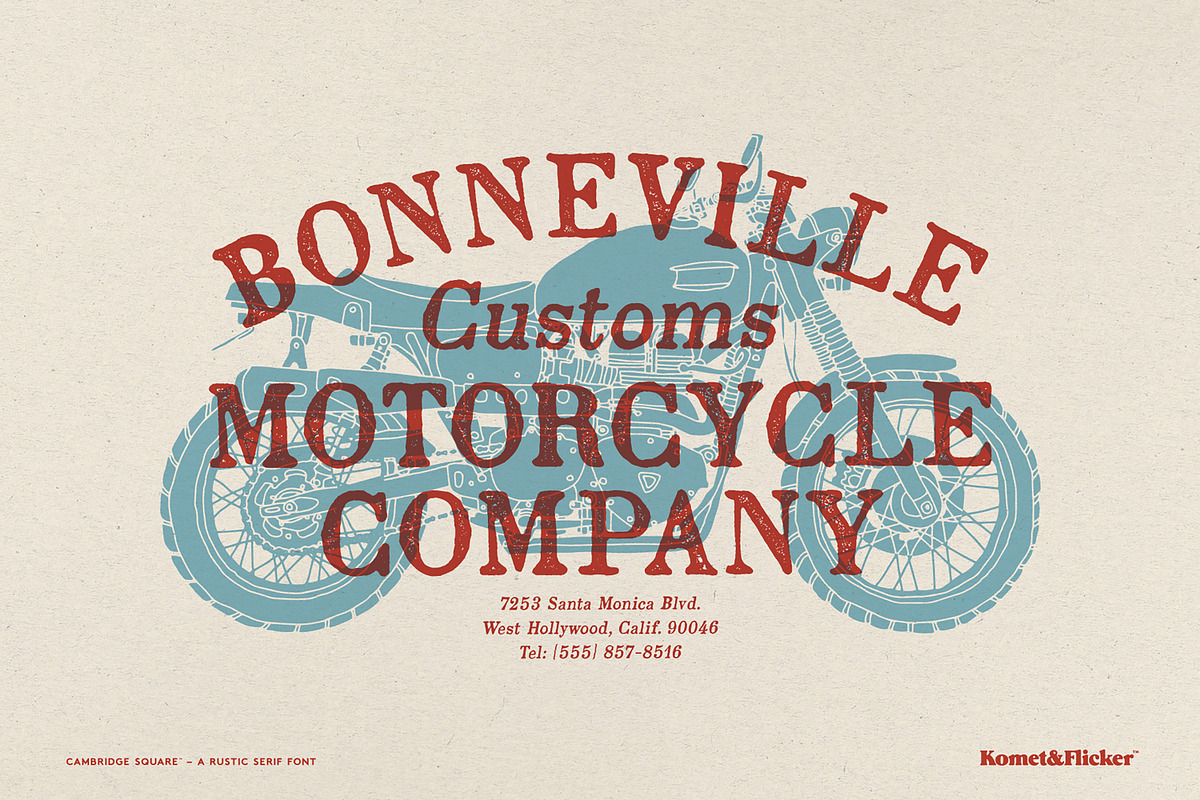 Cambridge Square - A Rustic Font, a Serif Font by Komet & Flicker (Photo 10 of 15)