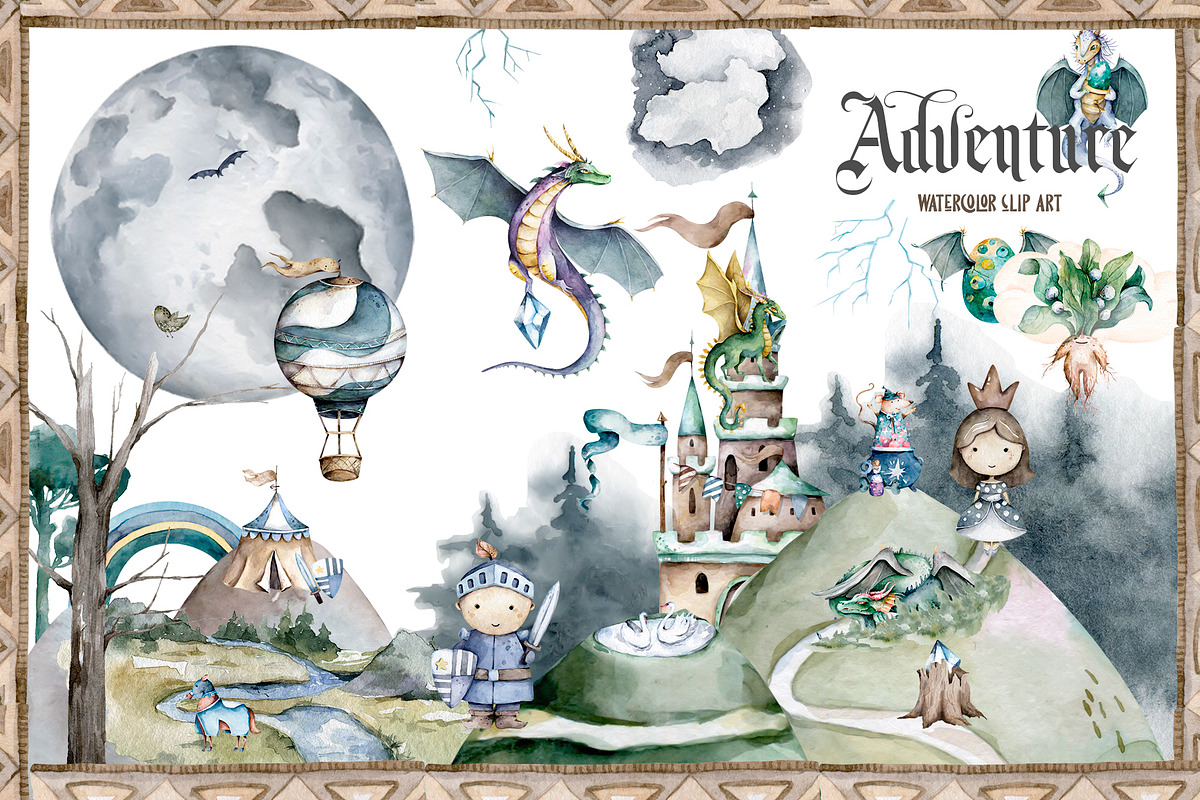 Mythical Dragon Watercolor Adventure, an Animal Illustration by Ann Art Houze (Photo 9 of 14)