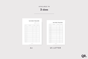 Printable Savings Tracker - Planner