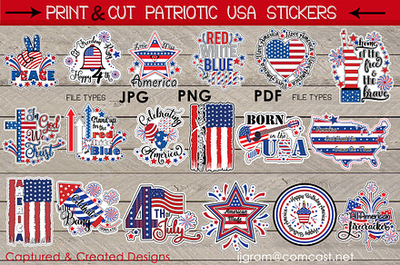 Print & Cut Patriotic, 4th Of July,