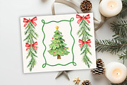 Watercolor Christmas Frames Clipart, a Seasonal Illustration by SvetaArtStore (Thumbnail 7 of 8)