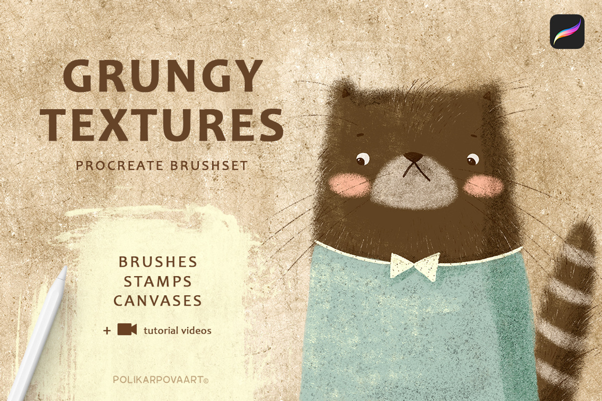 Grungy Textures - brushes & canvases, a Brush Add-On by polikarpovaart (Photo 1 of 17)