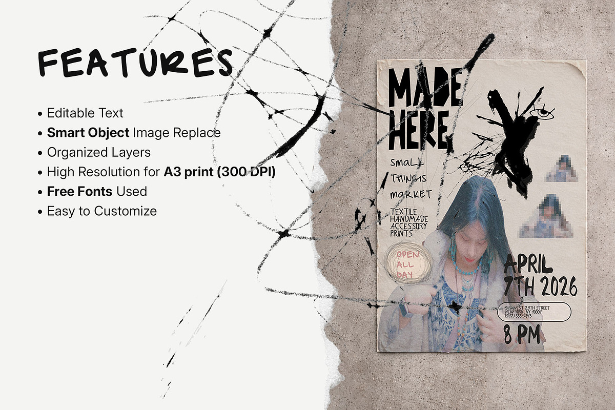 Indie Posters & Instagram Templates, a Social Media Template by Inartflow (Photo 3 of 9)
