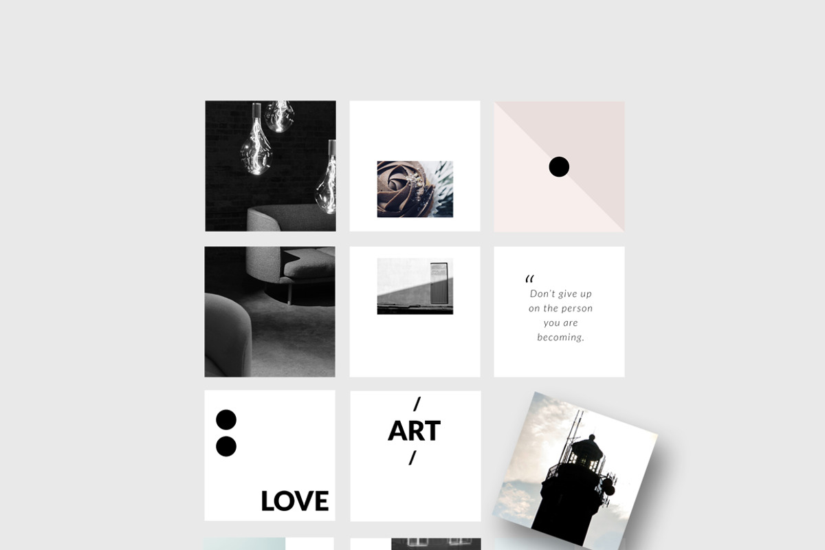 Instagram PUZZLE template - Minimal, a Social Media Template by CreativeFolks (Photo 2 of 6)