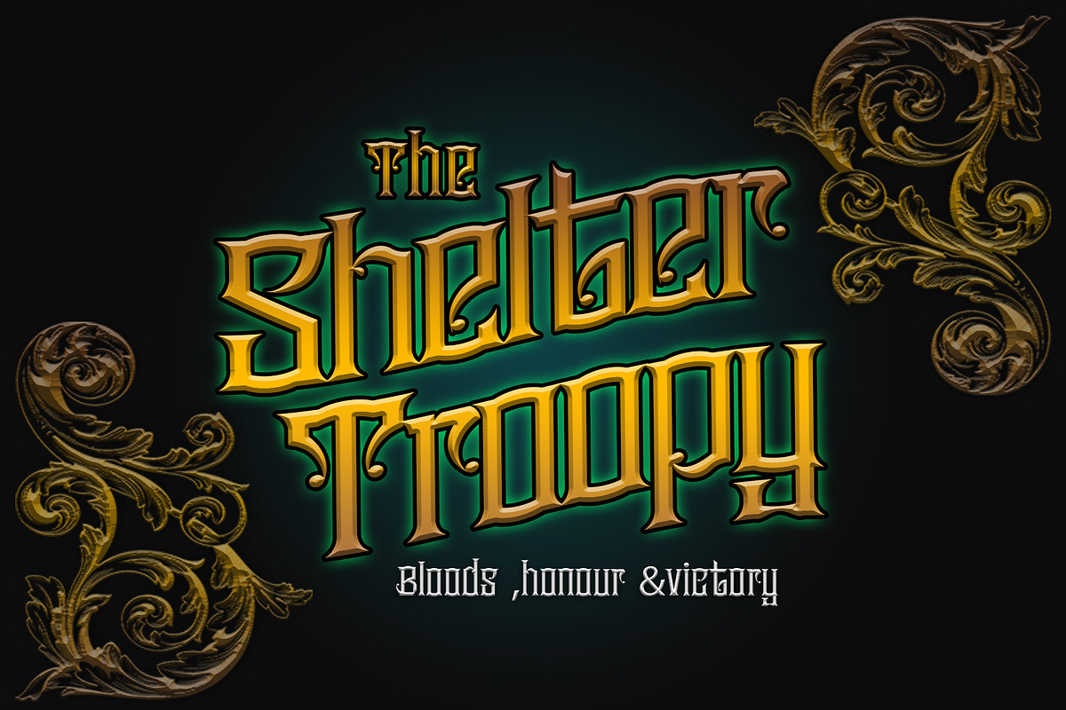 Victory Font Display Classic era, a Blackletter Font by SHEILLA (Photo 3 of 3)