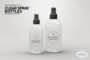 Clear Spray Bottles Packaging Mockup, a Cups & Container Mockup by INCDesign (Thumbnail 4 of 9)