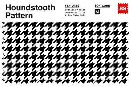 Houndstooth Pattern, a Pattern Graphic by Swatch Supply