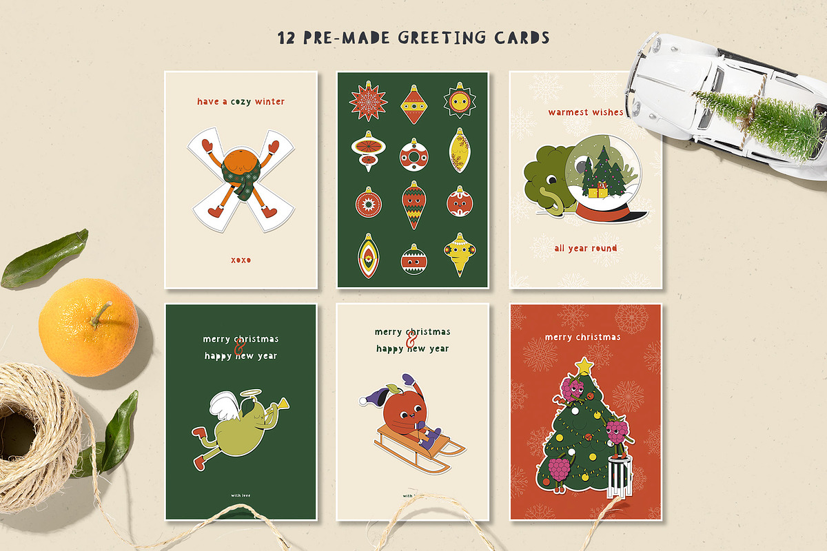Winter Characters Illustration set, a Seasonal Illustration by marmarina (Photo 6 of 12)