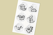 Dinosaurs Vol. 3 SVG Illustrations, an Animal Illustration by HalieKStudio (Thumbnail 4 of 9)
