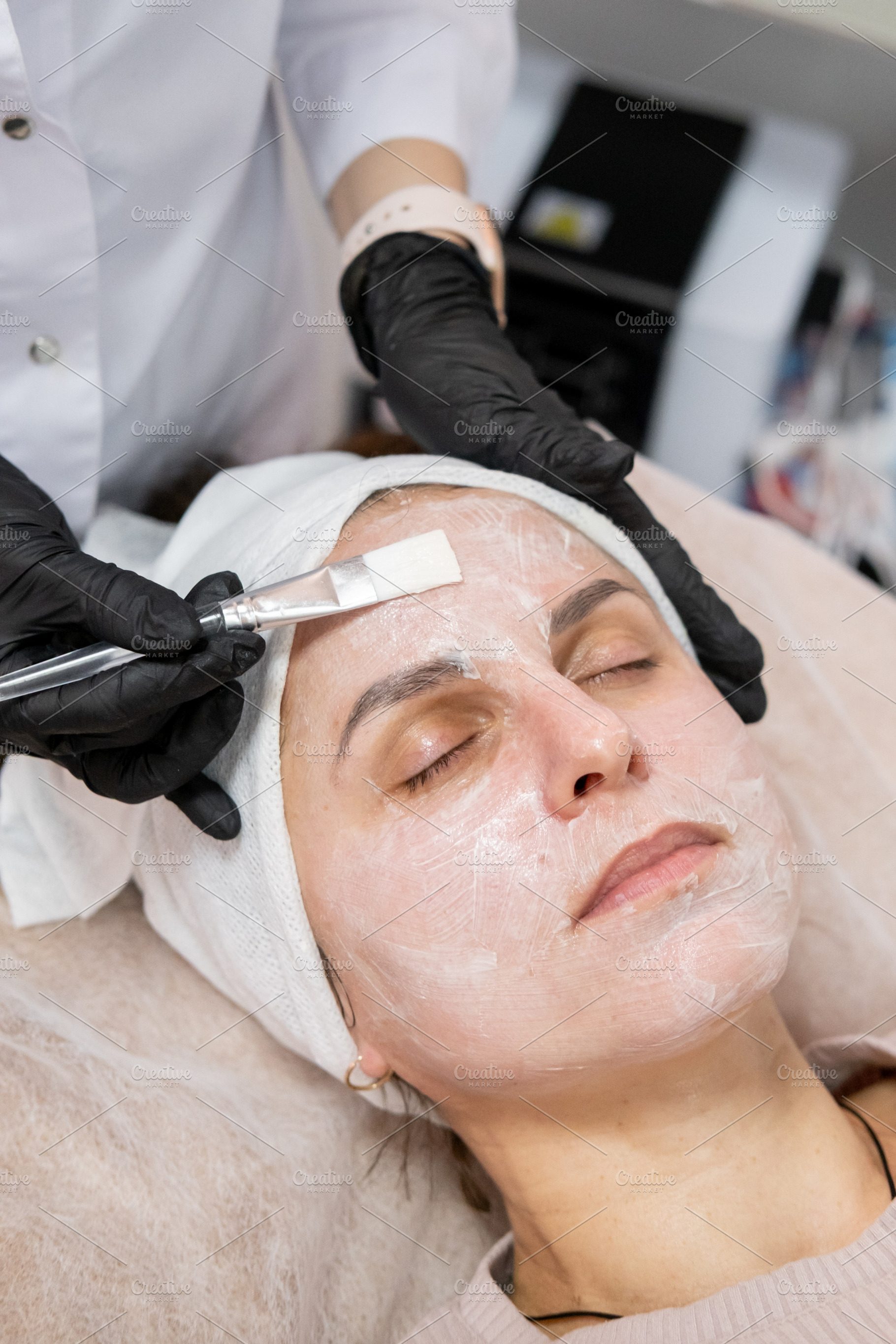 Facial mask professional treatment female beauty, a Person Photo by Photo Drive Studio