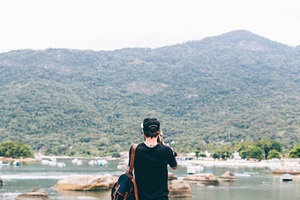 Backpacker on ilha grande island 2 featuring ilha grande, rio de janeiro, and