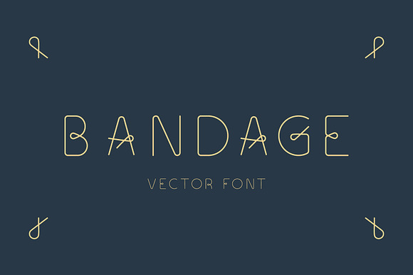 Vector Font. Bandage preview 6