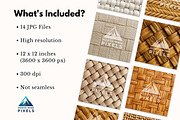 14 Basket Weave Texture Backgrounds, a Pattern Graphic by NorthWindPixels (Thumbnail 3 of 4)