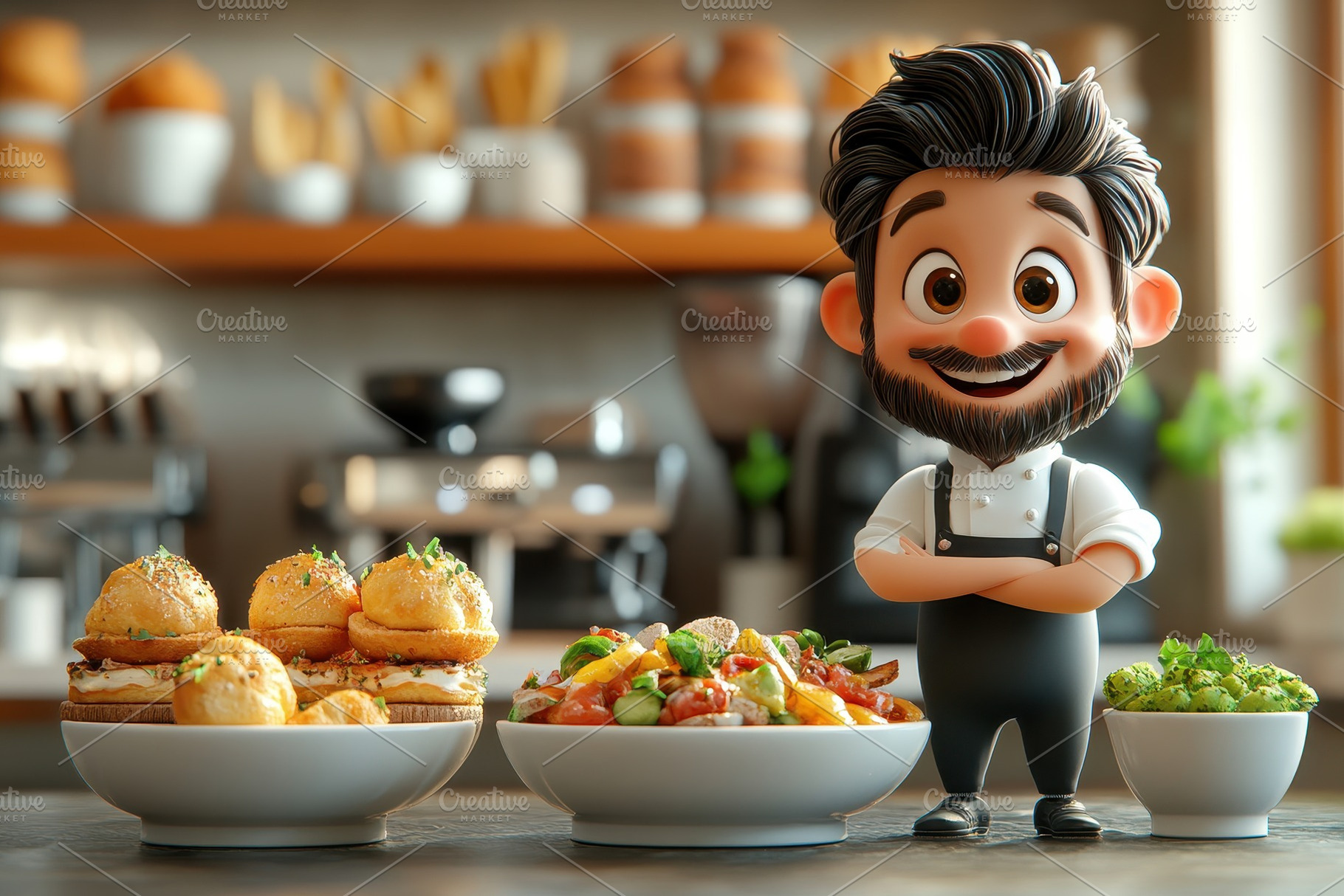 Culinary artist showcases delicious, a Photo by Tanuart